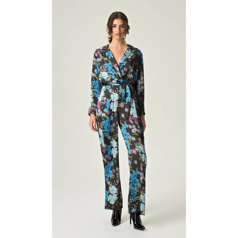 NOCTURNAL GARDEN SATIN JUMPSUIT