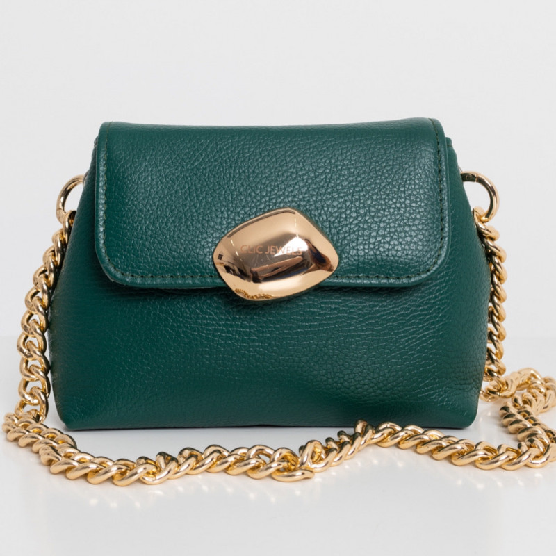 MAYA MINIBAG (dark green dolaro genuine leather)